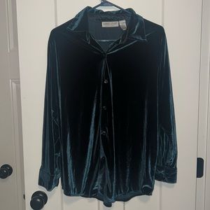 Velvet Button Down